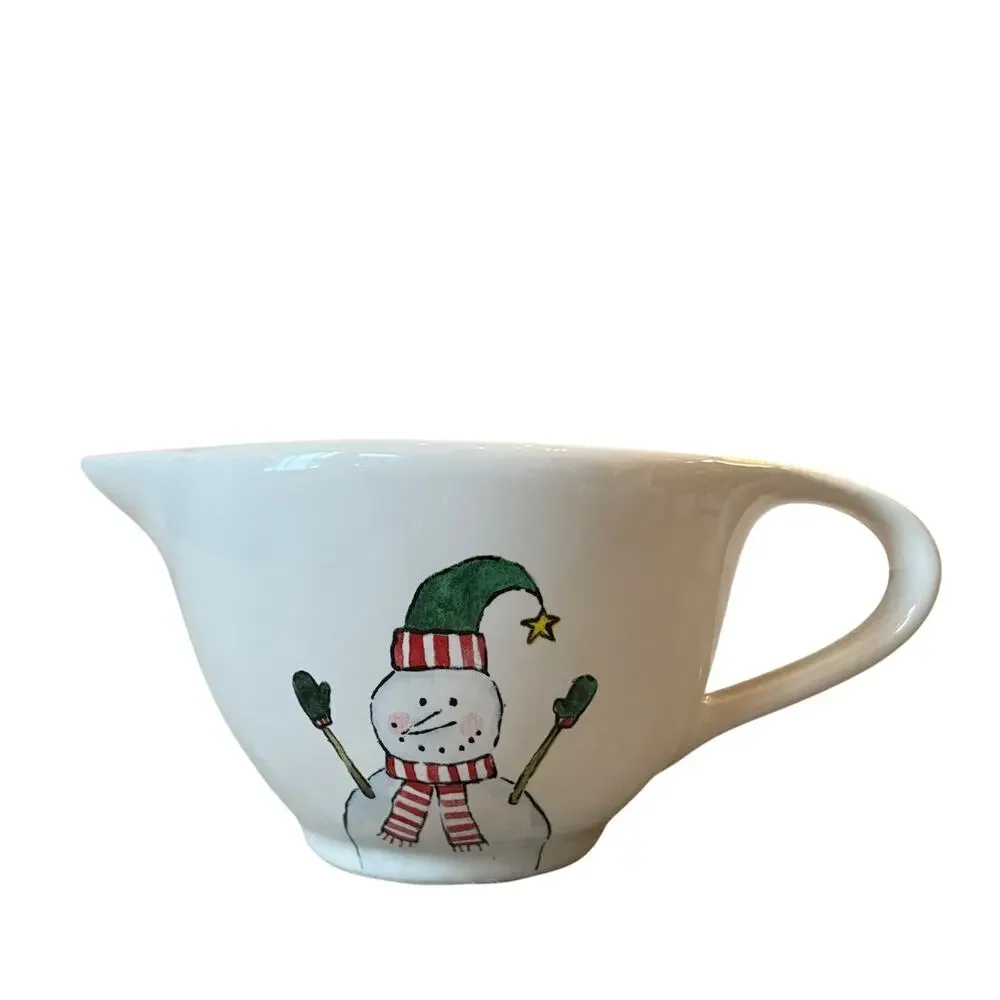 New Rae Dunn Snowman Christmas Nesting Measuring Cups 2023 Kitchen Baking